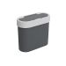 Lixeira Flat 2,8 L Cinza Claro e Cinza Escuro