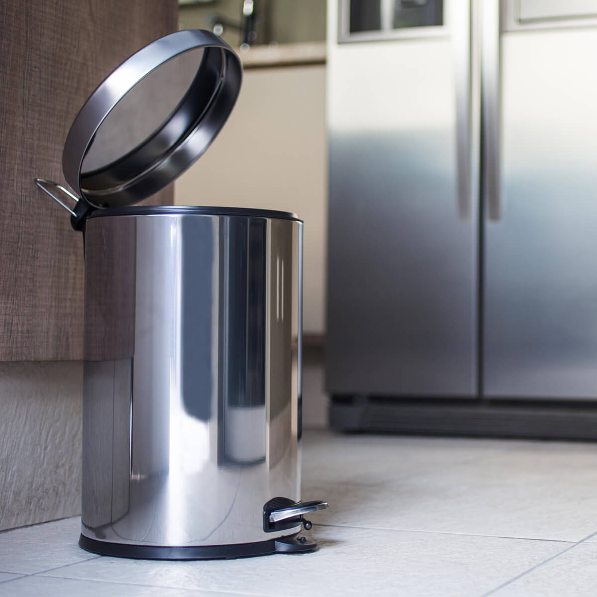 Lixeira Inox Pedal E Balde 5 Litros Lixeira Para Banheiro