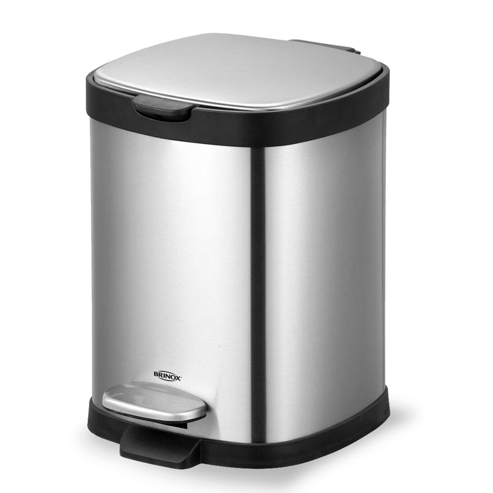 Lixeira com Pedal e Balde Frame Inox 6 L