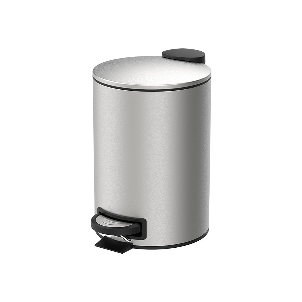 Lixeira com Pedal e Balde Spin Inox 3 L