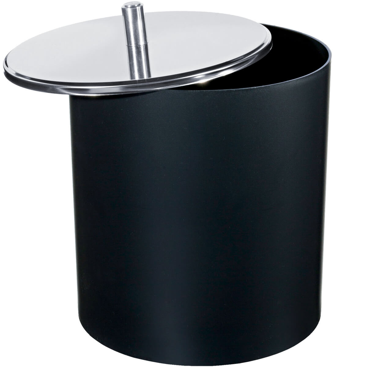 Lixeira com Tampa Inox 5,4 L Lixeira para Banheiro Cozinha Preta