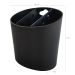 Organizador Dispenser Escorredor Preto Porta Talheres de Plástico Oval Para Pia Coza