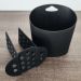 Organizador Dispenser Escorredor Preto Porta Talheres de Plástico Oval Para Pia Coza