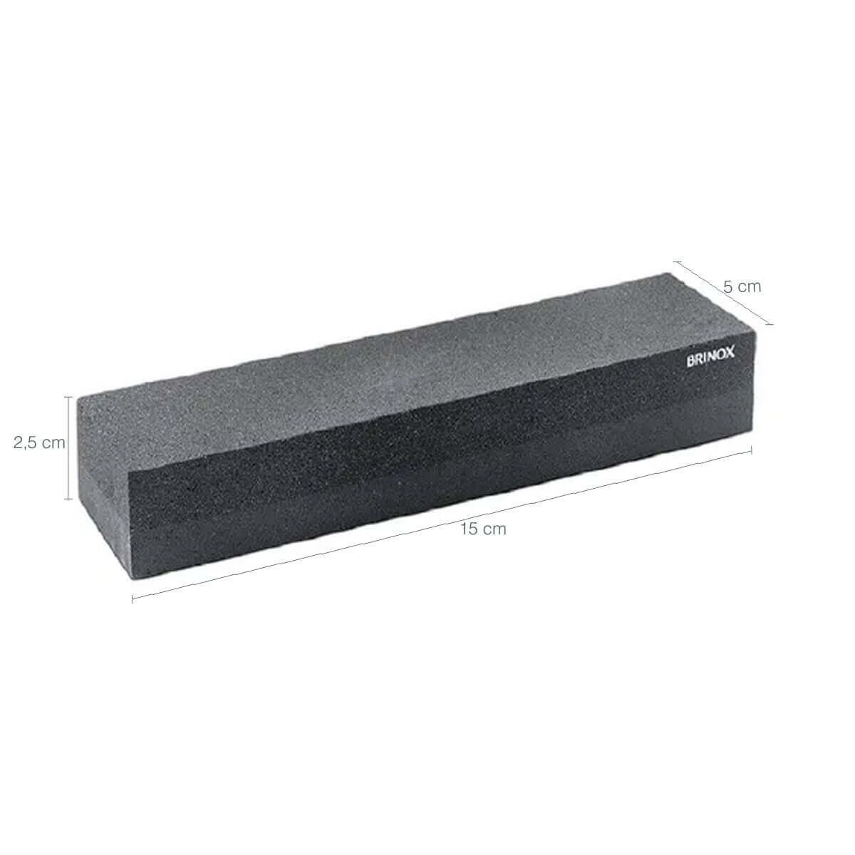 Pedra para Afiar Facas Dupla Face Suprema Brinox Pedra para Amolar 15x5cm