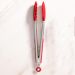 Pegador De Silicone Brinox Pinça para Churrasco Inox Pegador Vermelho