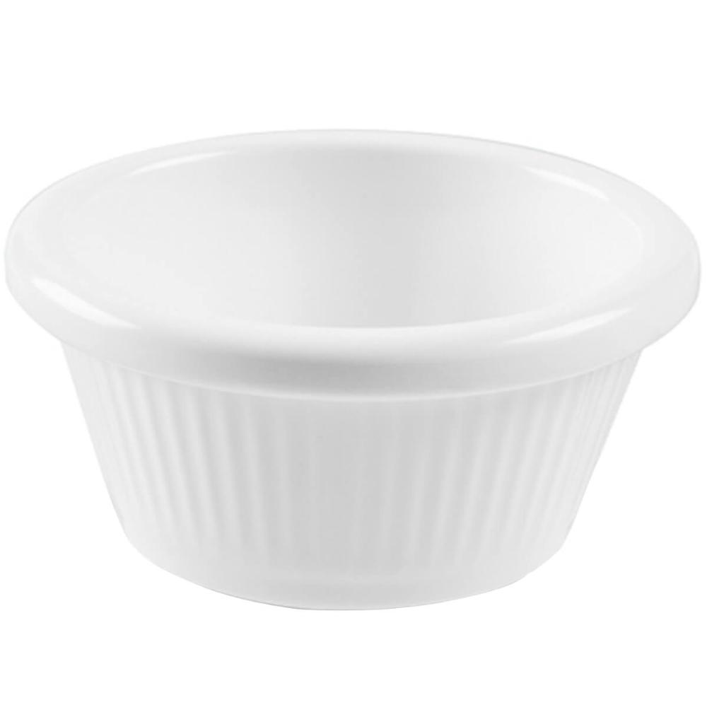Ramekin Canelado Haus Refratário De Melamina 50ml Branco