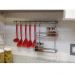 Suporte Barra 40cm Aço Inox E 12 Ganchos Em Aço Cromado