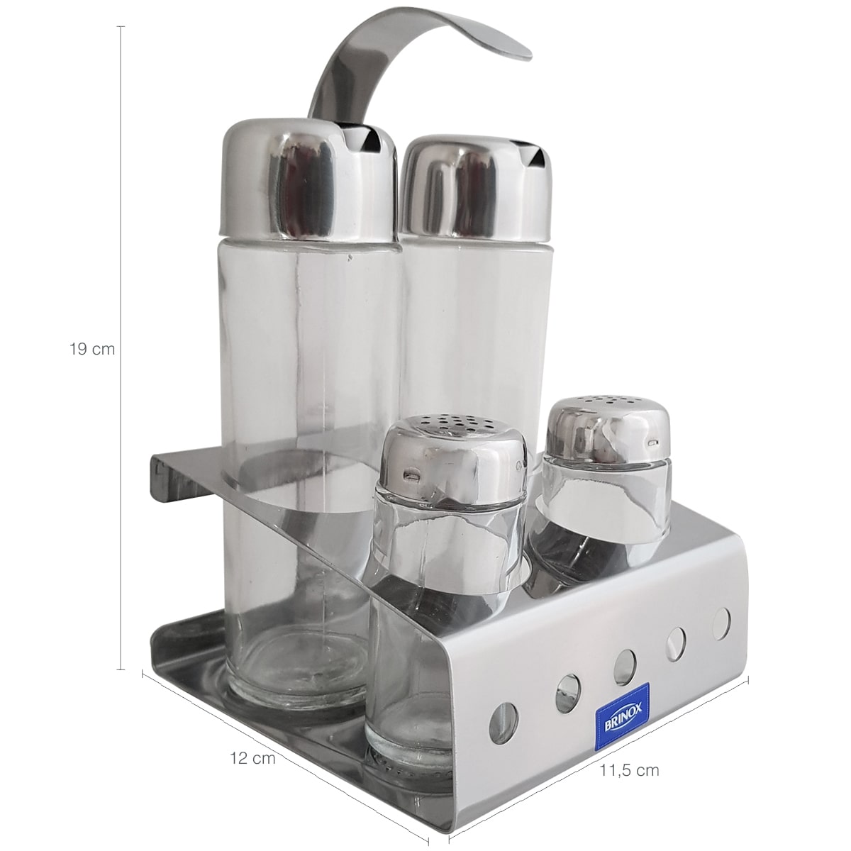 Suporte Galheteiro Porta Condimentos Temperos Brinox Galheta