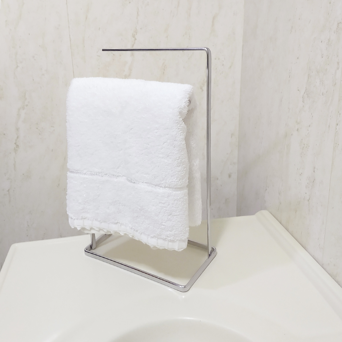 Suporte Porta Toalhas Rosto Mão Bancada Toalheiro Brinox