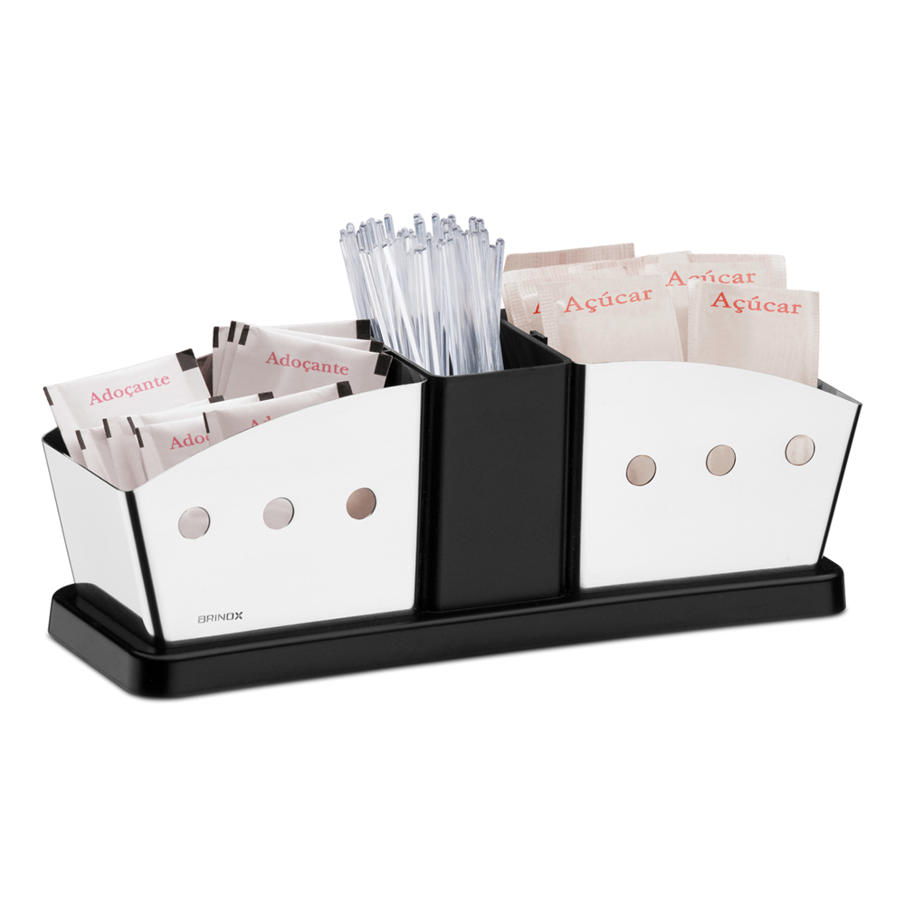 Suporte para Saches INOX Parma 20,5x6,5x7cm BRINOX 1577/100 
