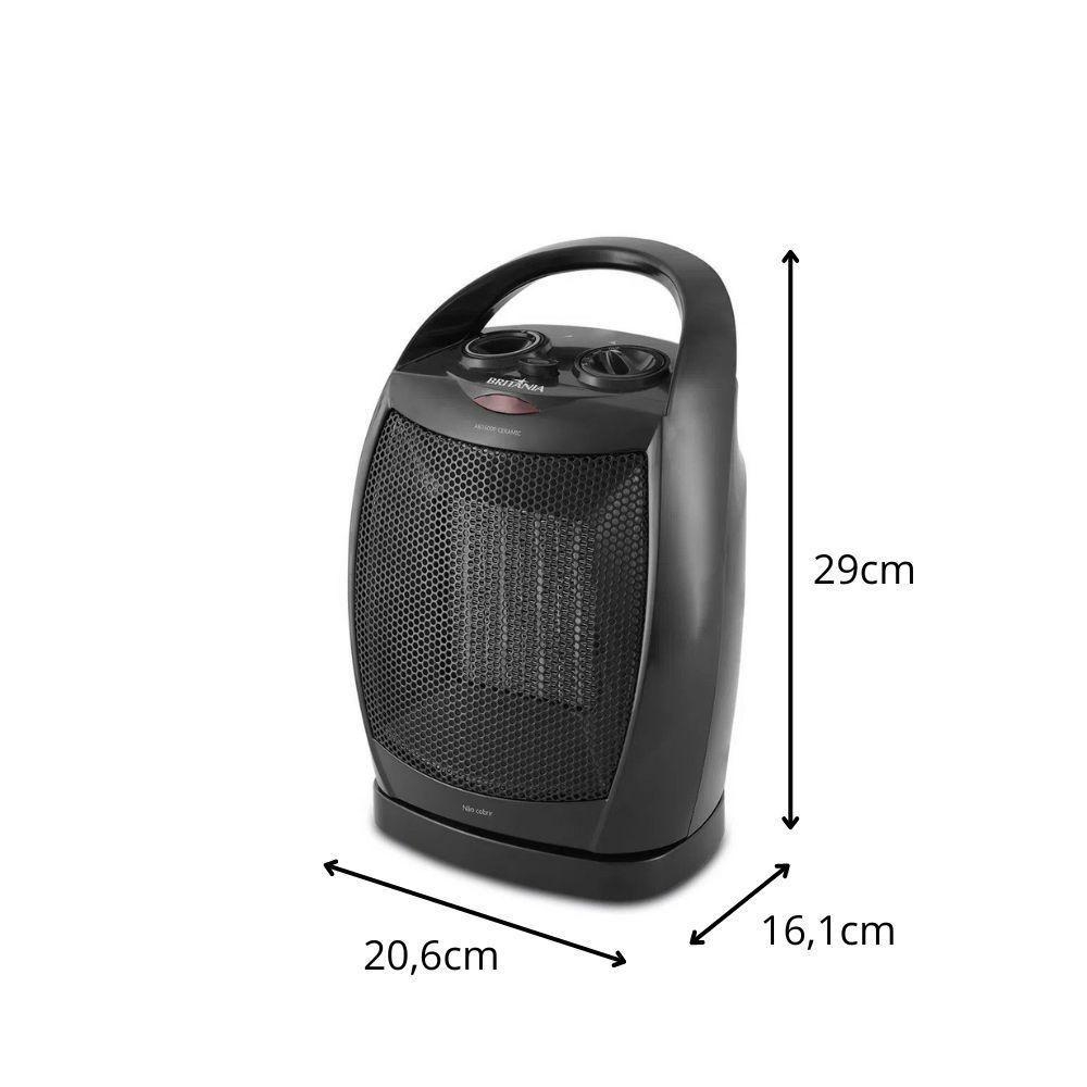 Aquecedor Elétrico Britânia Ceramic 2 em 1 Ventila Aquece 220V