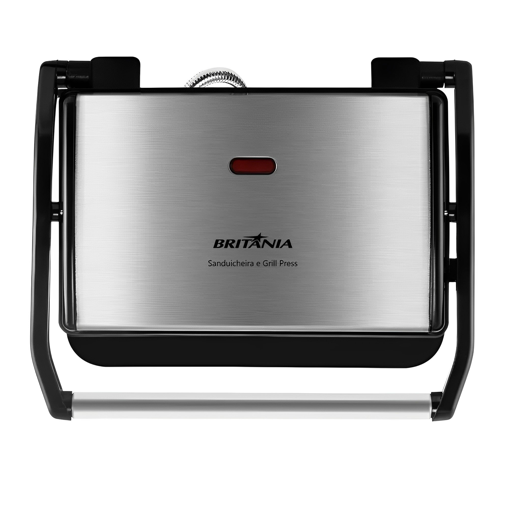 Sanduicheira Grill Inox 2 em 1 Antiaderente Ajustável BGR271 Britania 110V