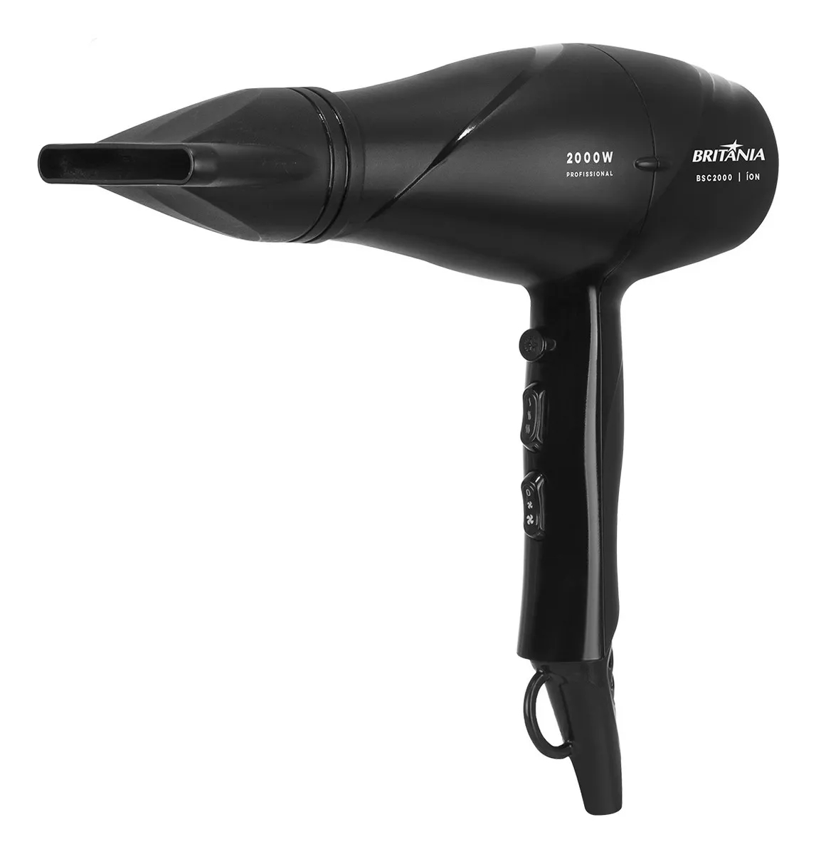 Secador De Cabelos Britânia Bsc2000 6 Combinações 2000w Preto 110V