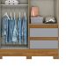 Guarda-Roupa Casal Lema 3 Portas 4 Gavetas Nature e Cinza