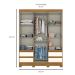 Guarda-Roupa Casal Lema 3 Portas 4 Gavetas Nature e Off White