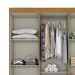 Guarda-Roupa Casal Lema 3 Portas 4 Gavetas Nature e Off White