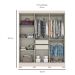 Guarda-Roupa Casal Malbec 4 Portas 2 Gavetas Cristal e Off White