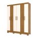 Guarda-Roupa Casal Malbec 4 Portas 2 Gavetas Nature e Off White