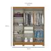 Guarda-Roupa Casal Malbec 4 Portas 2 Gavetas Nature e Off White