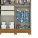 Guarda-Roupa Casal Malbec 4 Portas 2 Gavetas Nature e Off White