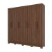 Guarda-Roupa Casal Toscano 8 Portas 4 Gavetas Castanho