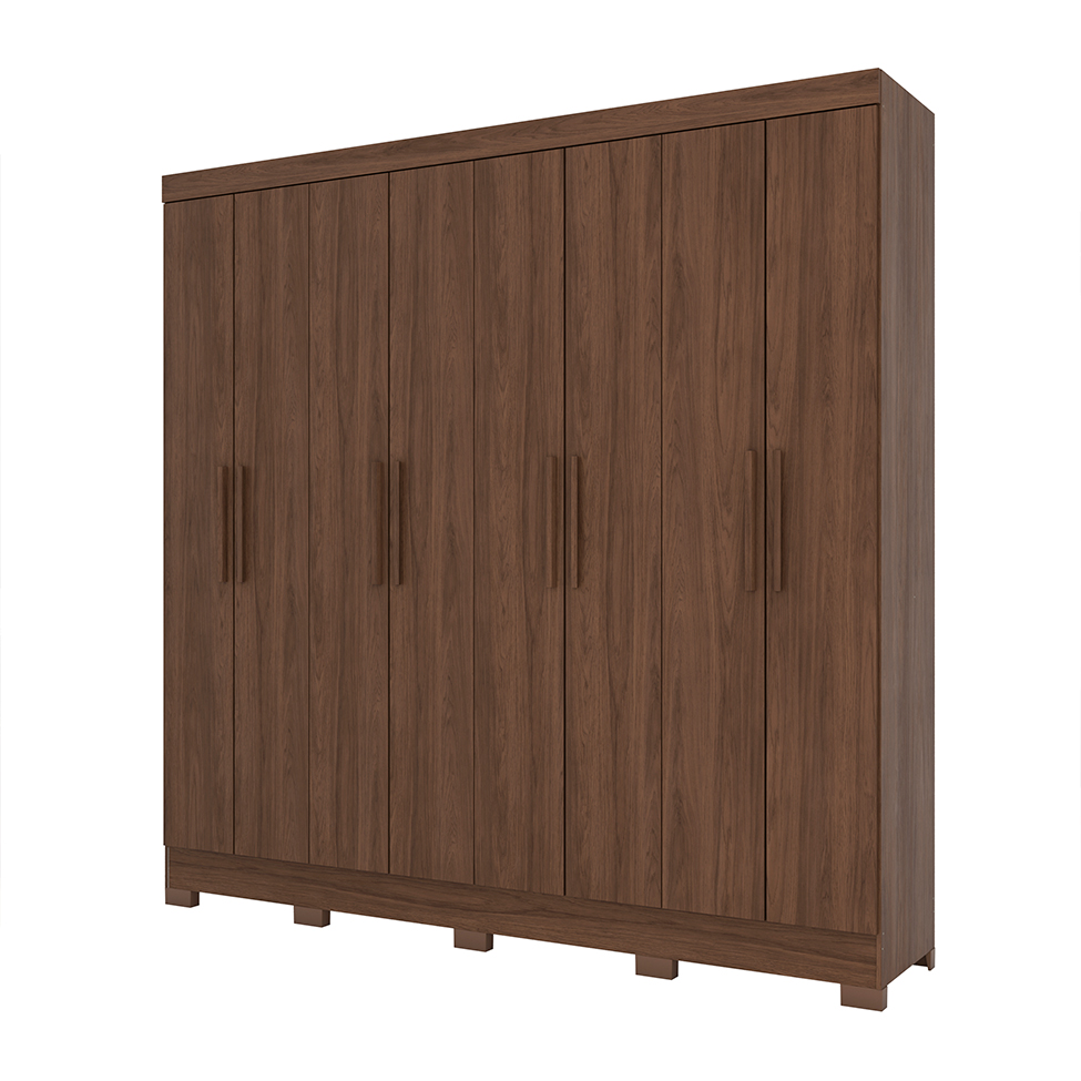Guarda-Roupa Casal Toscano 8 Portas 4 Gavetas Castanho