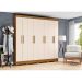 Guarda-Roupa Casal Toscano 8 Portas 4 Gavetas Nature e Off White