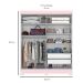 Guarda-Roupa Casal com Espelho Amsterdã Flex 2 Portas 2 Gavetas Branco e Rosa Chá