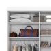 Guarda-Roupa Casal com Espelho Amsterdã Flex 2 Portas 2 Gavetas Branco e Rosa Chá