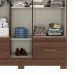 Guarda-Roupa Casal com Espelho Chale 5 Portas 2 Gavetas Castanho