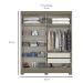 Guarda-Roupa Casal com Espelho Istambul 2 Portas Duna e Cristal