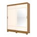Guarda-Roupa Casal com Espelho Istambul 2 Portas Nature e Off White