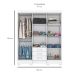 Guarda-Roupa Casal com Espelho Mentor 6 Portas 3 Gavetas Branco