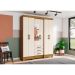 Guarda-Roupa Casal com Espelho Mentor 6 Portas 3 Gavetas Nature e Off White