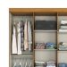 Guarda-Roupa Casal com Espelho Mentor 6 Portas 3 Gavetas Nature e Off White