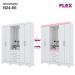 Guarda-Roupa Casal com Espelho Nápole Flex 4 Portas 3 Gavetas Branco e Rosa Chá