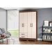 Guarda-Roupa Solteiro Fabuloso 4 Portas 2 Gavetas Castanho e Off White