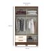 Guarda-Roupa Solteiro Fabuloso 4 Portas 2 Gavetas Castanho e Off White