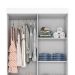 Guarda-Roupa Solteiro Marel Flex 2 Portas 4 Gavetas Branco e Rosa Chá