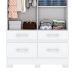 Guarda-Roupa Solteiro Marel Flex 2 Portas 4 Gavetas Branco e Rosa Chá