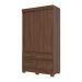 Guarda-Roupa Solteiro Marel Flex 2 Portas 4 Gavetas Carvalho e Off White