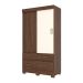 Guarda-Roupa Solteiro Marel Flex 2 Portas 4 Gavetas Carvalho e Off White
