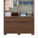 Guarda-Roupa Solteiro Marel Flex 2 Portas 4 Gavetas Carvalho e Off White