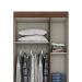 Guarda-Roupa Solteiro Sensi 3 Portas 2 Gavetas Castanho