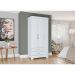 Guarda-Roupa Solteiro Sensi Flex 3 Portas 2 Gavetas Branco e Rosa Chá