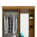 Guarda-Roupa Solteiro com Espelho Pequin 2 Portas 3 Gavetas Nature e Off White