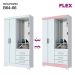Guarda-Roupa Solteiro com Espelho Pequin Flex 2 Portas 3 Gavetas Branco e Rosa Chá