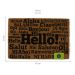 Capacho Hello Natural e Preto 40x60 cm