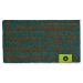 Capacho Love Natural e Azul 33x60 cm