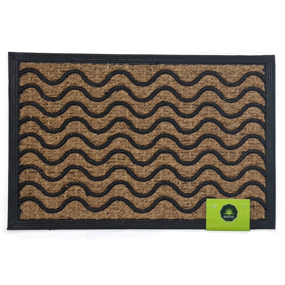 Capacho Ondas Natural e Preto 40x60 cm
